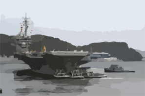 The Aircraft Carrier Uss Kitty Hawk (cv 63) Gets Underway After Completing A Successful Five-month Overhaul By Ship Clip Art