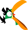 Green Angry Bird Without Outlines (ability) Clip Art
