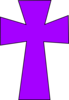 Medieval Cross Purple 2 Clip Art