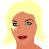 Blonde Girl With Green Eyes Clip Art