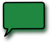 Green Solid Bottom Left Speech Bubble Clip Art