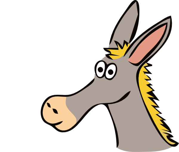 Cartoon Donkey Clip Art at  - vector clip art online, royalty free  & public domain