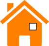 House In Orange Clip Art