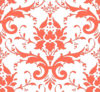 Coral Damask Clip Art