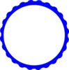 Blue Scallop Circle Frame Clip Art