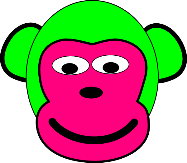 Green And Pink Monkey Clip Art at Clker.com - vector clip art online