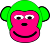 Green And Pink Monkey Clip Art