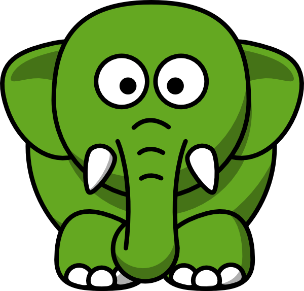 clipart green elephant - photo #1