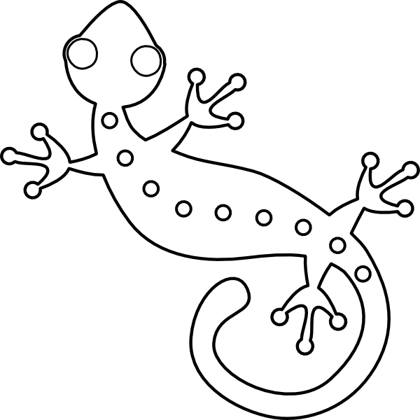 iguana clipart black and white - photo #17