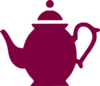 Teapot Pouring Magenta Clip Art