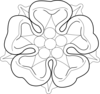 B&w Tudor Rose Clip Art