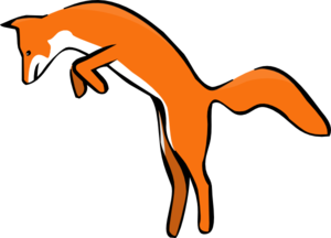 Fox Leaping Clip Art