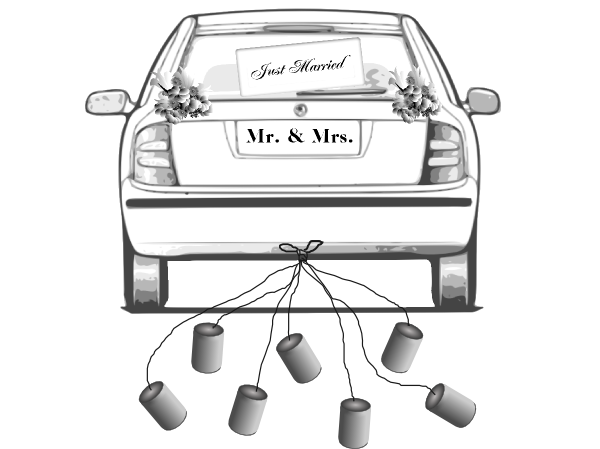 clipart just married car - photo #34
