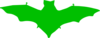 Green Bat Silhouette Clip Art
