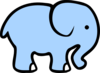 Blue Elephant Clip Art