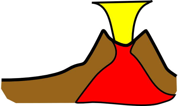 clipart of volcano - photo #27