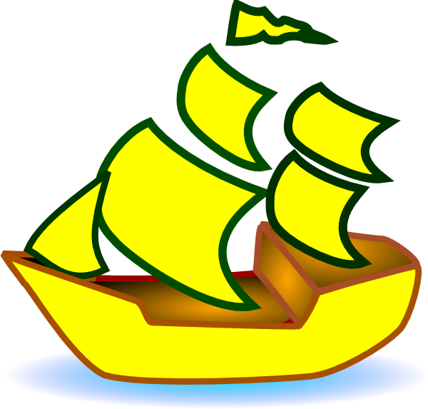Yellow Boat Clip Art at  - vector clip art online, royalty free &  public domain