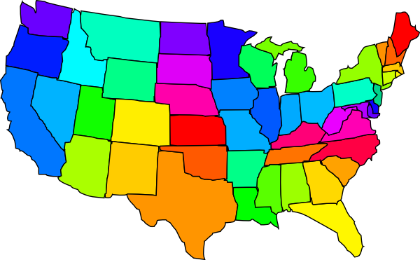 clipart map of usa - photo #7