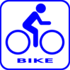 Blue Bike Icon Clip Art
