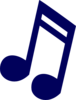 Dark Blue Music Note Clip Art