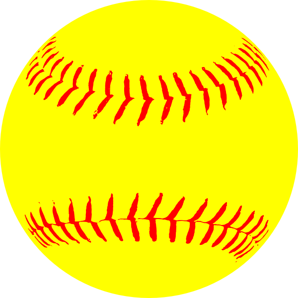 yellow softball clipart - photo #1