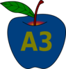 Blue Apple A1 Clip Art