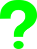 Green Question Mark Clip Art