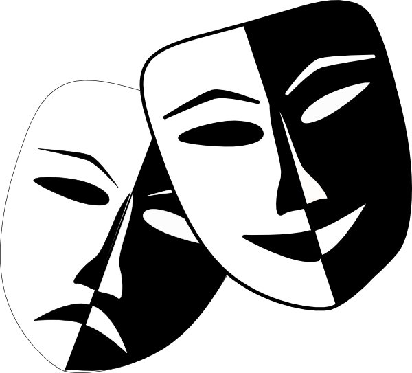 Theatre Masks Clip Art at Clker.com - vector clip art online, royalty