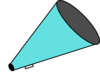 Adjusted Megaphone Teal Clip Art