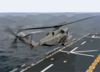 A Ch-53e Super Stallion Launches From The Flight Deck Of The Amphibious Assault Ship Uss Saipan (lha-2) During Flight Deck Certification. Clip Art