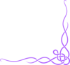 Purple Scroll Ribbon Border Clip Art