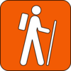 Hiking Trail Orange Clip Art