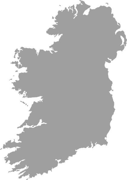 Grey Filled Map Of Ireland - No Outline Clip Art at Clker.com - vector