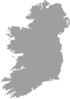 Grey Filled Map Of Ireland - No Outline Clip Art