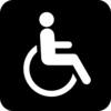 Wheelchair-black-white Clip Art
