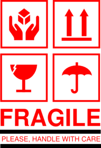 Fragile Red Clip Art