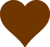 Brown Heart Clip Art