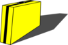 Yellow Briefcase With Black Stripe White Background Clip Art