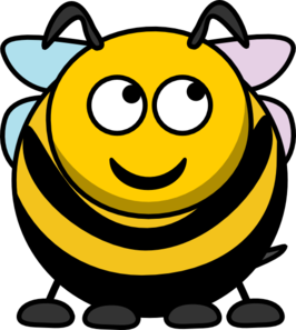 Bee Looking Right-up Clip Art