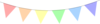 Rainbow Bunting Clip Art