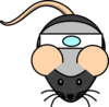 Mouse With Patch Clip Art