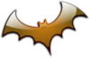 Orange Gradient Bat Clip Art