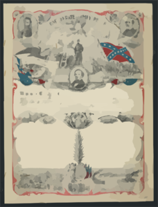 Confederate Family Record Clip Art