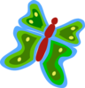Blue And Green Butterfly Clip Art