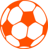 Orange Soccer Ball Clip Art