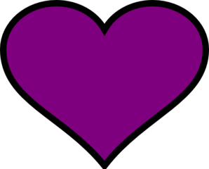 dark purple heart clip art