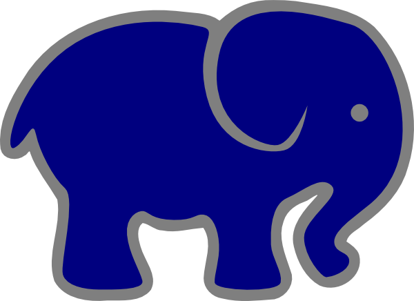 free blue elephant clipart - photo #30