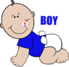 Baby Boy On Floor Crawling Clip Art