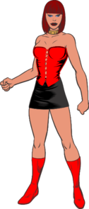 Red Booted Lady Clip Art