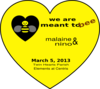 Black And Yellow Heart Clip Art